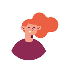 Redhead Woman Smiling Profile