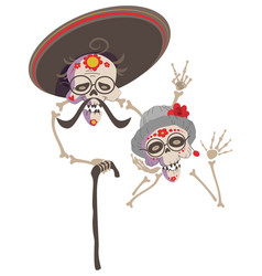 Cinco De Mayo Day Dead Skeleton Grandma Grandpa