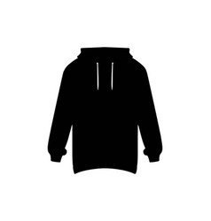 Silhouette Of Hoodie Black And Whit