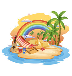 Summer Beach Scene Template