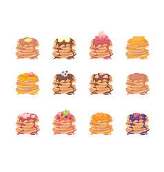 Cartoon Color Various Kinds Pancakes Set