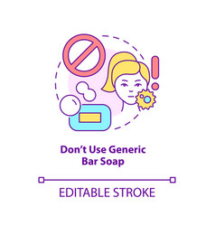 Dont Use Generic Bar Soap Concept Icon