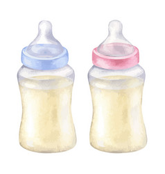 Milk Baby Bottle Watercolor