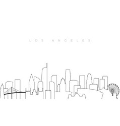 Outline Los Angeles Skyline Trendy Template