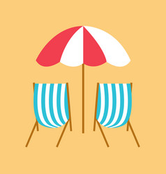 Beach Umbrella And Chairs