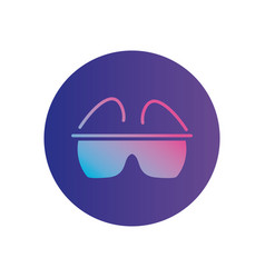 Isolated Smartglasses Gradient Style Icon