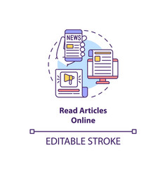 Read Articles Online Concept Icon