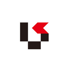 Letter Bk Arrow Pixels Line Simple Logo