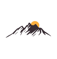 Mountain Isolated Vintage Logo Design Image