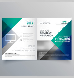 Professional Blue Bi Fold Brochure Template Design