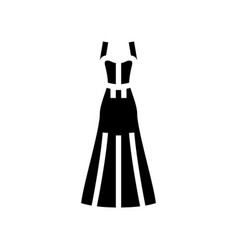 Spaghetti Strap Bride Dress Glyph Icon