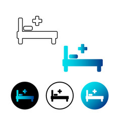 Abstract Hospital Bed Icon