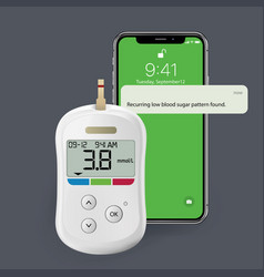 Blood Glucose Testing Device Connected