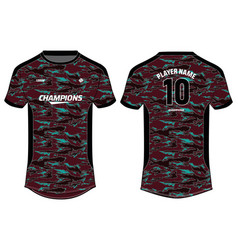 Camouflage Sports Jersey T Shirt Design Flat