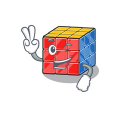 Mascot Funny Rubic Cube Cartoon Character