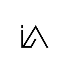 Minimal Letters Ia Logo Design