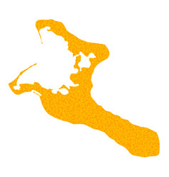 Gold Map Of Kiribati Island