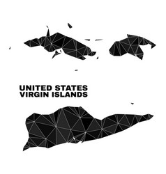 Polygonal American Virgin Islands Map