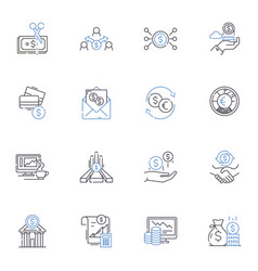 Stock Market Line Icons Collection Securities