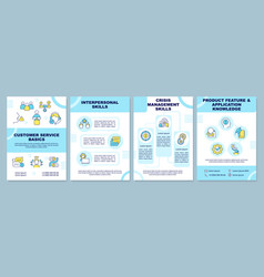 Customer Service Basics Blue Brochure Template