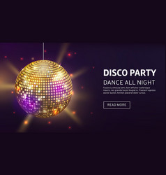 Disco Banner Mirrorball Party Ball