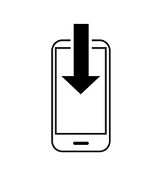 Smartphone With Down Arrow