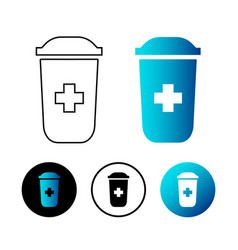 Abstract Hospital Trash Icon