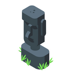 Chile Statue Head Icon Isometric National