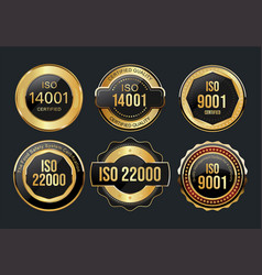 Collection Of Iso Certification Golden Badge