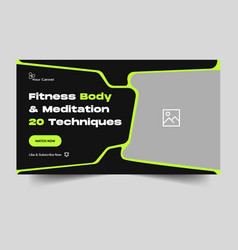 Creative Thumbnail Banner Design Abstract Fitness