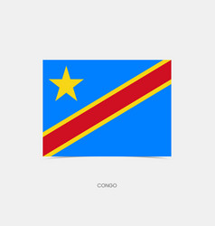 Democratic Republic Of The Congo Rectangle Flag