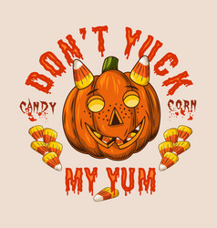 Halloween Label With Candy Corn Pumpkin Like Kid