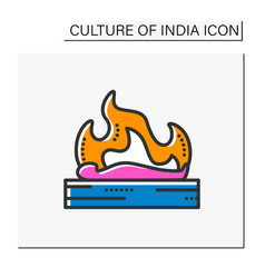 Hindu Funeral Color Icon