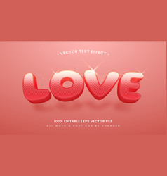 Love Valentines Day 3d Text Style Effect Editable