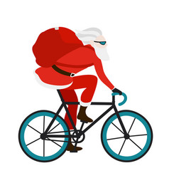 Santa Bicycle Delivery Messenger Red With Gifts