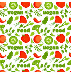 Vegetarian Fruit And Vegetables Seamless Pattern