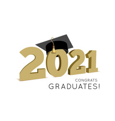 Graduation Class 2021 With Cap