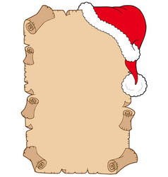 Parchment With Christmas Hat