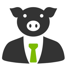 Pig Boss Flat Icon