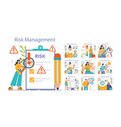 Risk Management Concept Flat