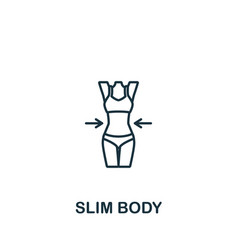 Slim Body Icon Monochrome Simple Detox Diet Icon