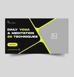 Daily Yoga And Fitness Body Thumbnail Banner