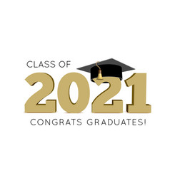 Graduation Class 2021 With Cap