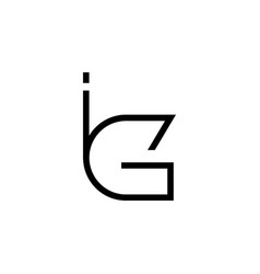 Minimal Letters Ig Logo Design