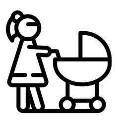 Nanny Icon Outline Baby Education