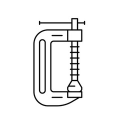 C Clamp Line Icon