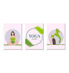 3 Posters For Yoga Studio The Lotus Position