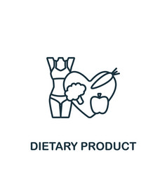 Dietary Product Icon Monochrome Simple Detox Diet