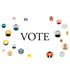 Election Voting Image Person Icon Surrounding