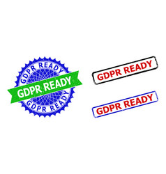 Gdpr Ready Rosette And Rectangle Bicolor Stamp